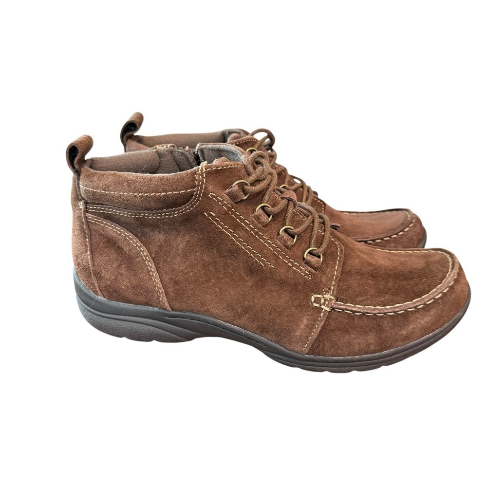 Earth Origins Diane Ankle Boot Brown Suede Size 9.5 Hiking Walking EUC - Picture 2 of 15